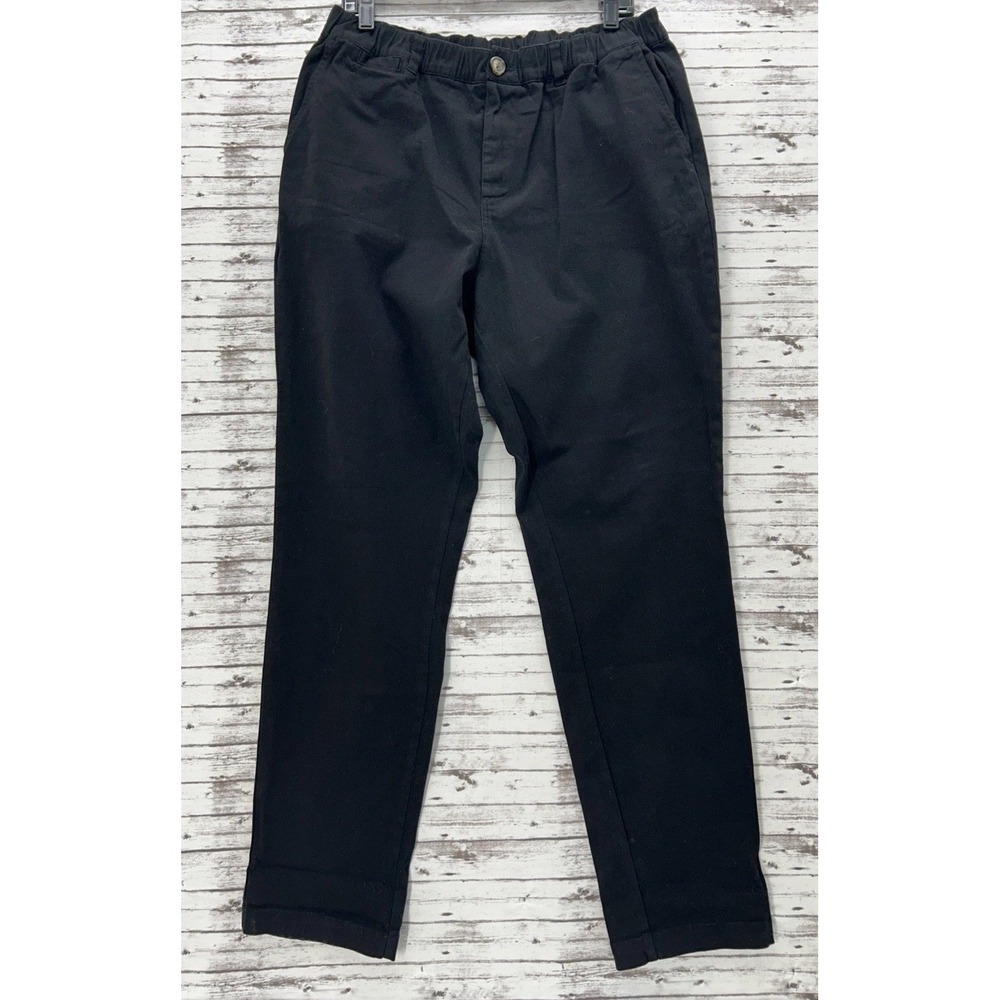 Cove USA Chino Pants Men's 36x32 Black Elastic Waist Stretch Canvas Travel Camp